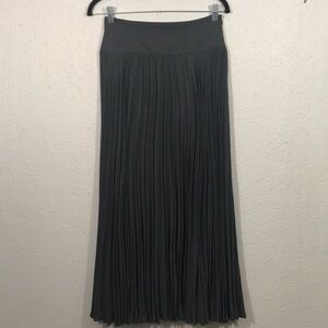Escada Gray Accordion Pleated Maxi Fancy Skirt